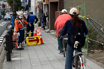 大阪市浪速区での交通誘導警備の様子2